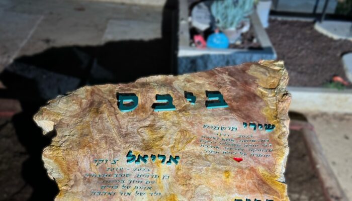 מצבה משפחת ביבס שירי כפיר אריאל